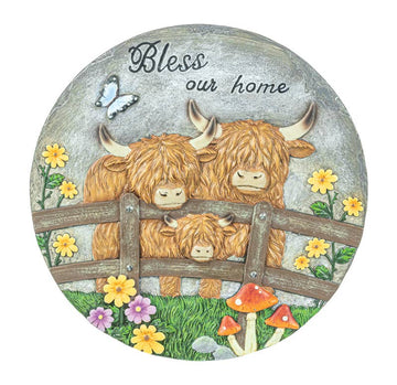 Hanna's Handiworks Hanna's Handiworks - Highland Cow Bless Stepping Stone